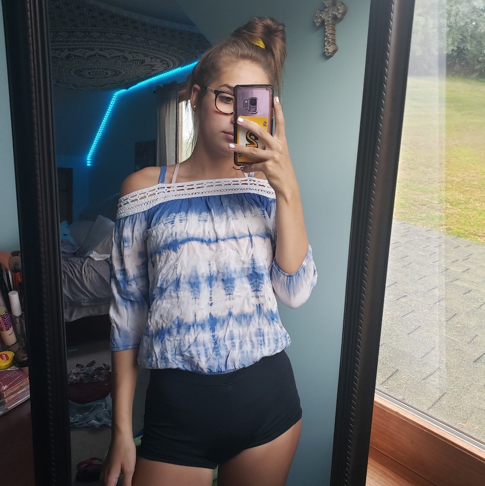 Patterned Off-the-Shoulder Top